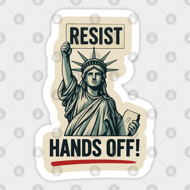 Resist Hands Off Sticker by UrbanLifeApparel